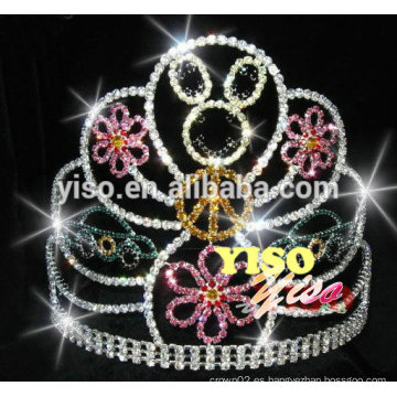 Rhinestone banda de pelo decorado tiara fabricante